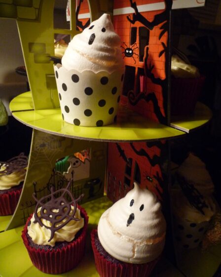 Red Velvet Halloween Cakes