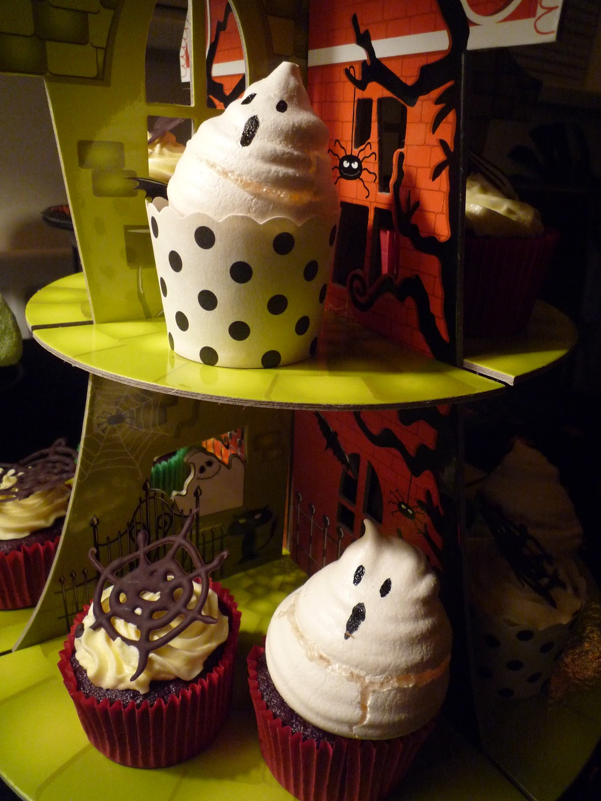 Red Velvet Halloween Cakes