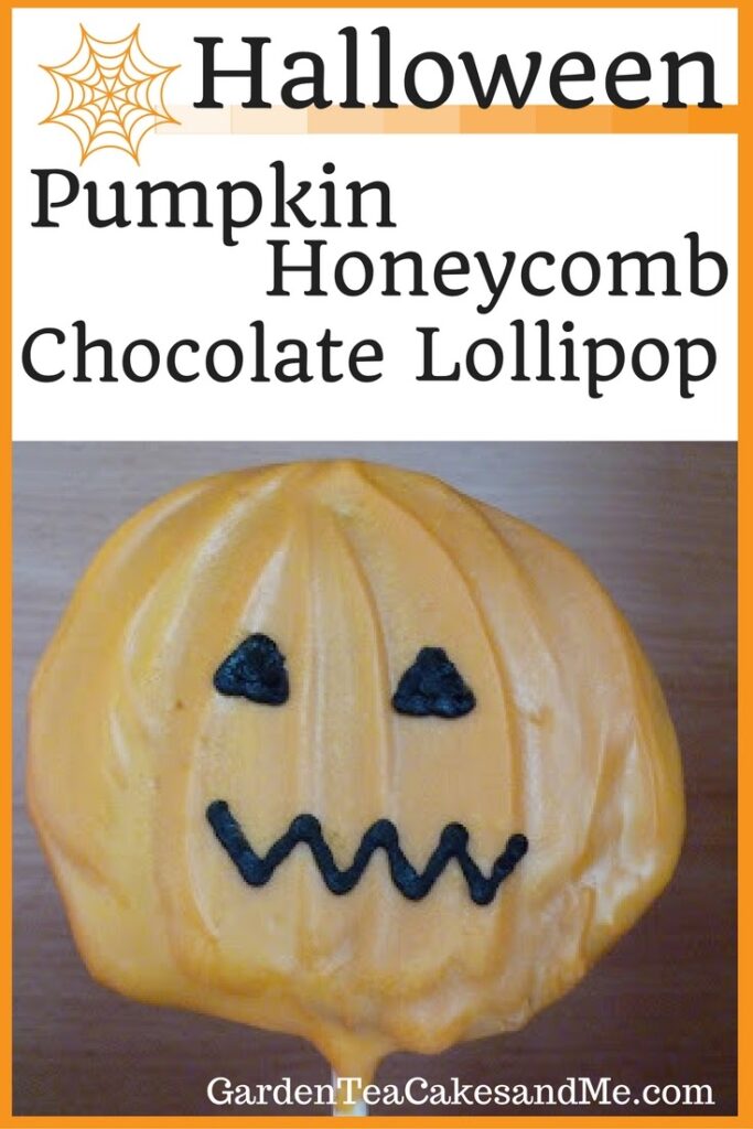Halloween Pumpkin Chocolate Honeycomb lollipop Halloween Pumpkin Chocolate Honeycomb lollipop