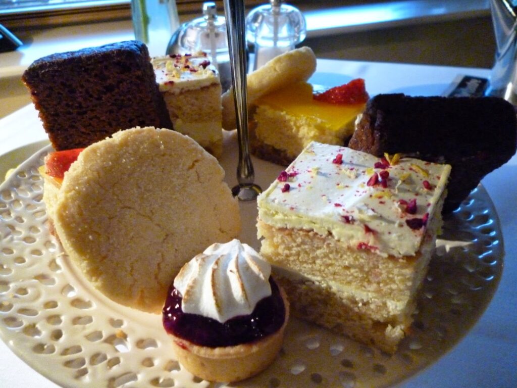 Afternoon Tea cakes at Ox Pasture Hall Hotel Afternoon Tea cakes at Ox Pasture Hall Hotel