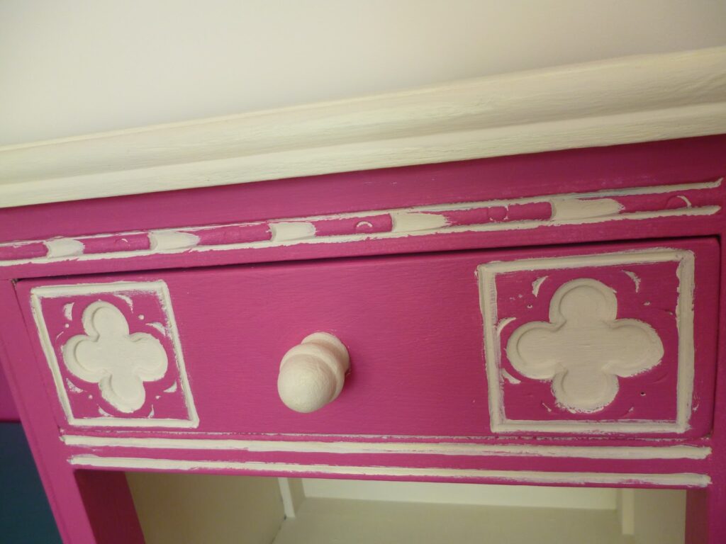Upcycled dark wooden furniture project recycle furniture Pink 