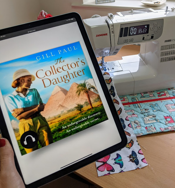 audio book and sewing machine